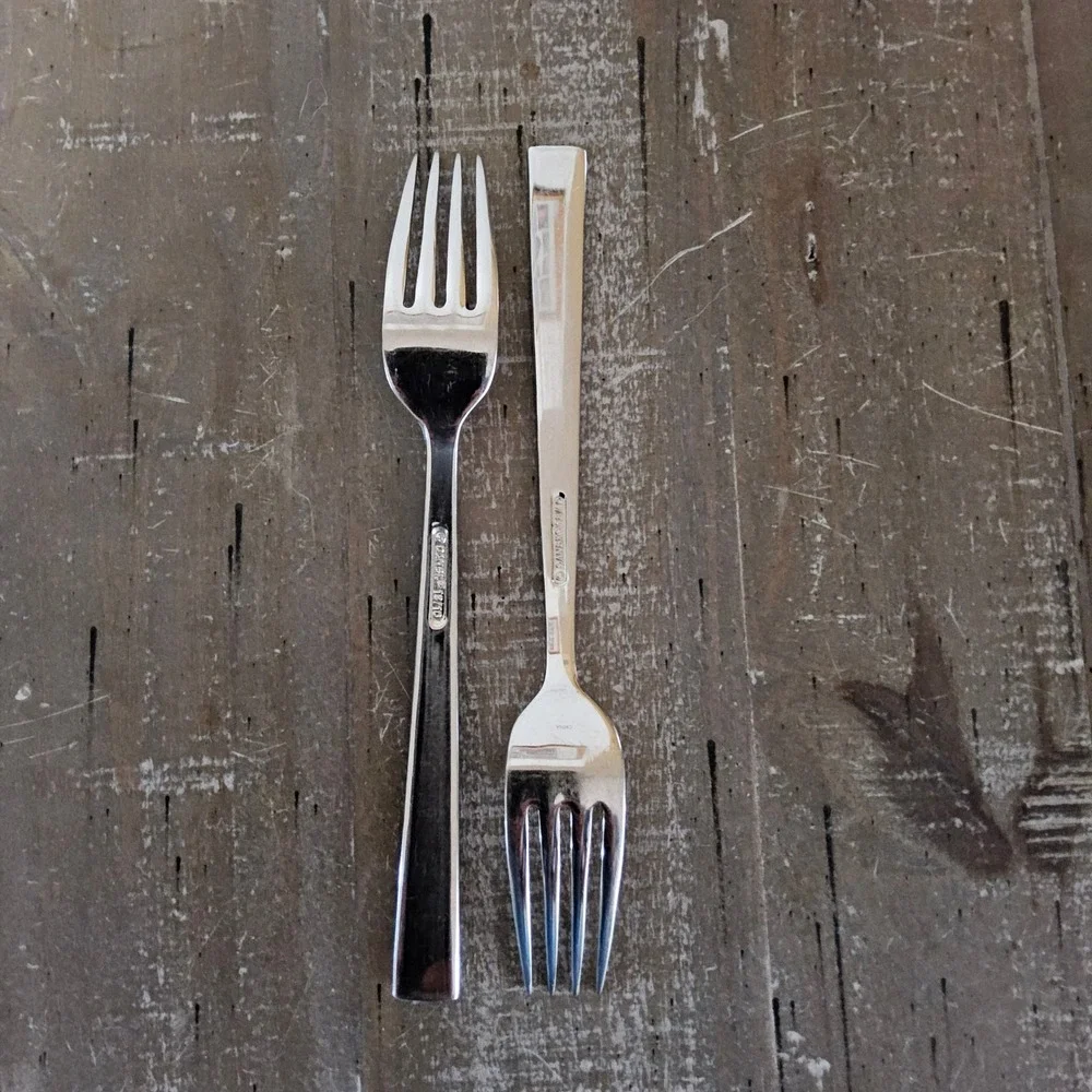Dansk Meridian Salad Fork Set of 4 Stainless Steel 18/10 Flatware MCM